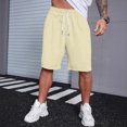 thumbnail image 5 of Men's Casual Classic Shorts Athletic Solid Color Sweat Shorts with Drawstring Beige XL, 5 of 5