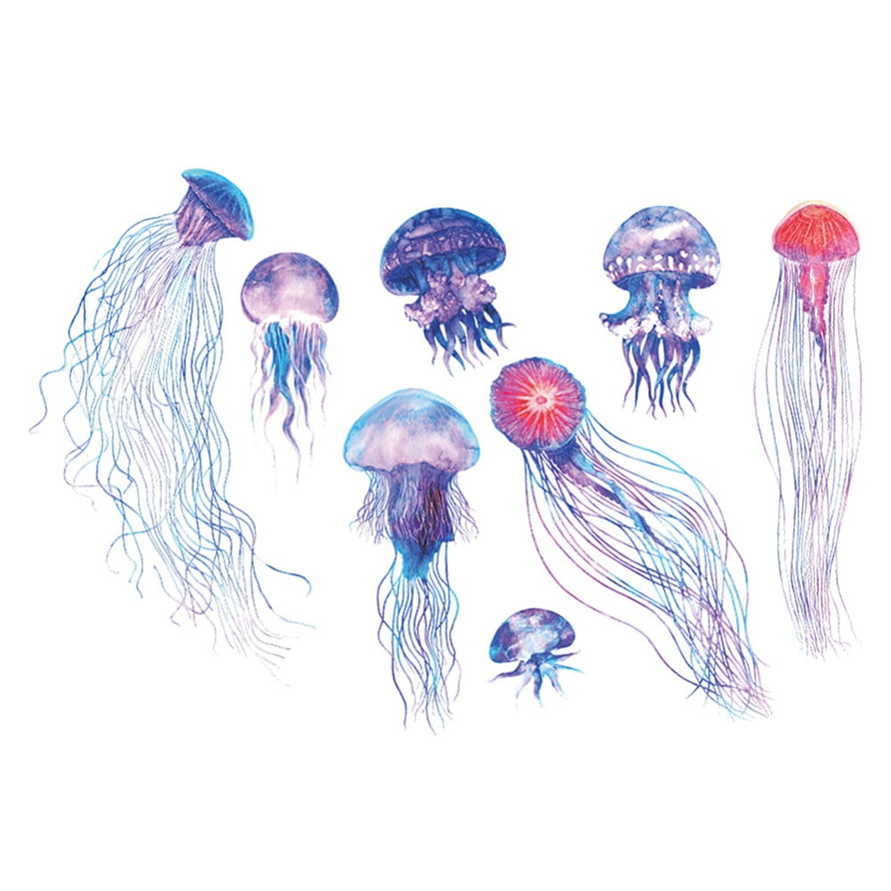 Jellyfish Wall Stickers,Jellyfish Wall Decals,Cartoon Jellyfish
