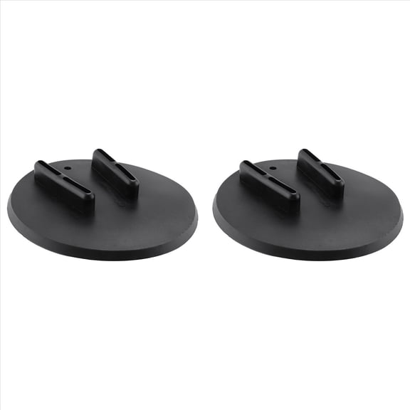 2X Motorcycle Kickstand Pad kick Stand Coaster Puck for Touring,2 x parking Foot support Shelf,Black