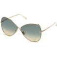 thumbnail image 7 of TOM FORD Nickie FT0842 28P Rose Gold Grad Green Metal 66 mm Women's Sunglasses, 7 of 7