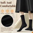 thumbnail image 2 of NANAhuang White Socks for Women Crew Soft Cotton Thin Casual Calf Socks 6 Pairs, 2 of 6