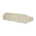 thumbnail image 4 of Miekor Furniture 3 - Piece Corduroy Double-Chaise Sectional 57574, 4 of 8