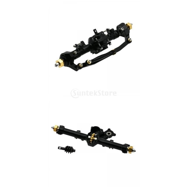 2 Uds Trasero de Aluminio Mecanizado CNC para Axial SCX24 1:24 Escala RC Crawler Accesorios de Piezas de Actualización Macarena Carcasa del eje del coche RC