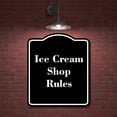 thumbnail image 2 of Ice Cream Shop Rules BLACK Aluminum Composite Sign 20''x24'', 2 of 9