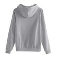 thumbnail image 4 of BDPORKAS Sweatshirt For Women Zip Up Hoodies Jacket Drawstring Casual Long Sleeve Zipper Pullover Y2K Back To School Hoodies Gray, 4 of 5