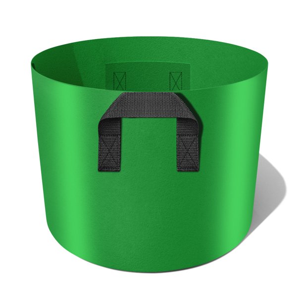 Bolsa de plantación no tejida, bolsa redonda de fieltro para jardinería