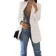 thumbnail image 1 of Cárdigan informal para mujer, abrigo con cuello de solapa para otoño e invierno, ideal para el tiempo libre de las niñas. Blanco XL, 1 of 8