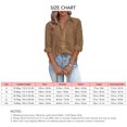 thumbnail image 3 of Blouse, Long Sleeves Stylish Polyester Women Casual Shirt Breathable Button  For Dating Brown S, 3 of 4