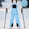 thumbnail image 3 of WAVSUF Girls Boys Snow Ski Overalls Insulated Puffer Down Multi Pockets Ripstop Snowboarding Winter Pants Blue 7-8, 3 of 10