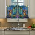 thumbnail image 5 of Wobogo Pretty Owl Kitchen Curtains 2 Piece Set Farmhouse Country Style Light Filtering Small Window Drapes Suitable for Bathroom Laundry Room and RV 27x36in, 5 of 9