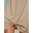 thumbnail image 3 of Cupshe Women's Sleeveless Swimsuit Coverup Waffle Knit Swimwear Beach Cover Ups Twisted Mini Dress, Size XS-XL, 3 of 6