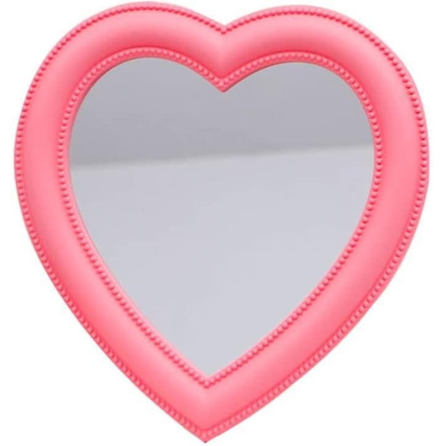 Espejo de maquillaje de corazón Espejo en forma de corazón Espejo cosmético de mesa Espejo de pared Espejo de vanidad kaili Sencillez
