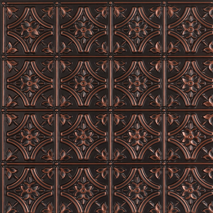# 150 Antique Copper 2' x 2' Faux Tin Decorative Ceiling Tile Glue Up 