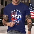 thumbnail image 2 of UngA America 250 Tshirt, Mens USA Shirt American Flag T-Shirt 4th of July Patriotic Short Sleeve Graphic Tee (Dark Blue,XL), 2 of 7