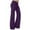 Purple, variant on Patlollav Plus Size Womans Pants Womens Leggings Stretch Waist Button Pocket Yoga Gym Trousers
