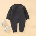 thumbnail image 4 of ZHOGXU Baby Girls Boys Knit Sweater Romper Long Sleeve Round Neck Easterr Bunny Design Comfortable Warm Soft Jumpsuit For Daily Wear,Grey,0-3 Months, 4 of 8