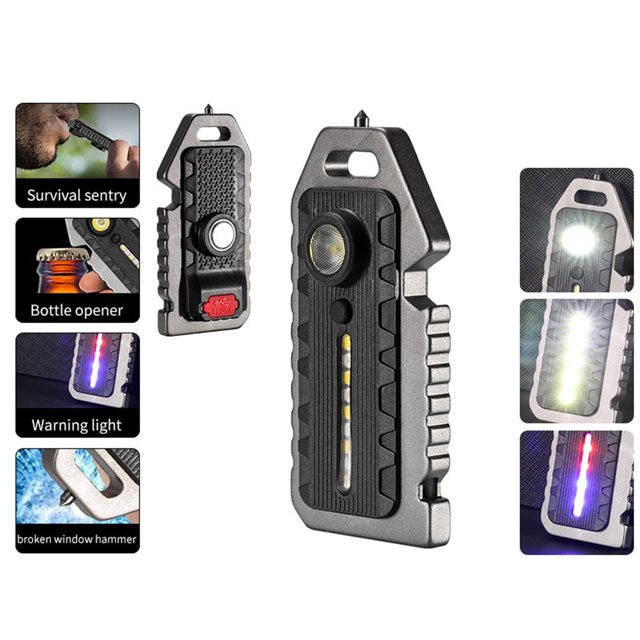 Mini linterna LED COB impermeable multifuncional con silbato de supervivencia para acampar Tmvgtek 6je9rf7ls9nb6gc2