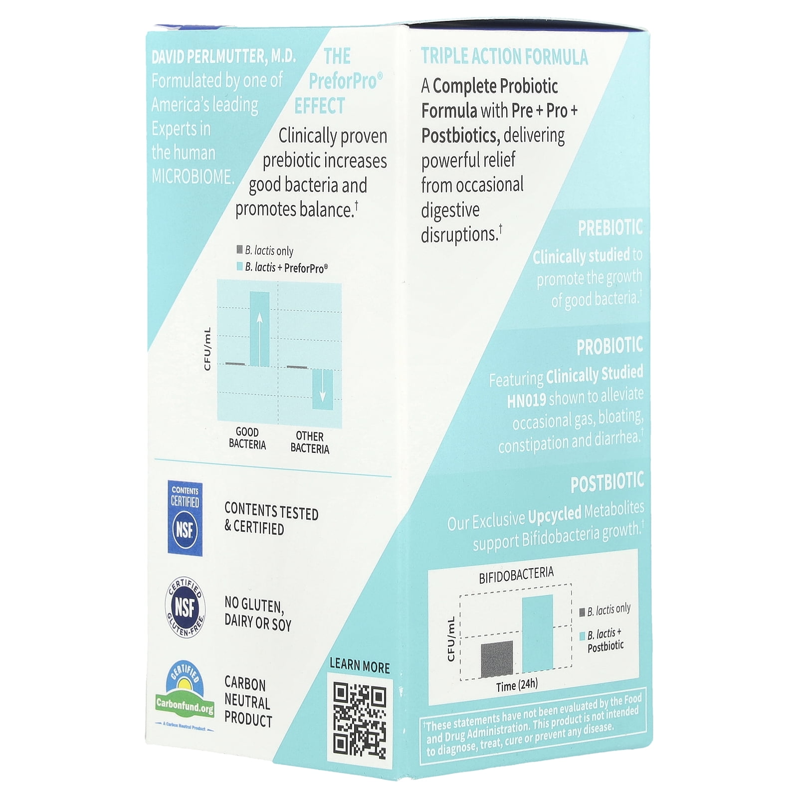 Garden of Life Dr Formulated Once Daily 3-in-1 Complete Prebiotics, Postbiotics & Probiotics for Women and Men - PRE + PRO + POSTBIOTIC Supplement for Gas & Bloating - 50 Billion CFU, 30 Day Supply