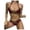 Wine, variant on Bikinis Sets For Women Solid Color Two Piece Bandage Push Up Bikini Set Contrast Panel White,M