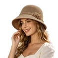 thumbnail image 2 of Wide Brim Sun Hats for Women Foldable Packable Summer Casual Beach Hat for Vacation Travel, 2 of 5