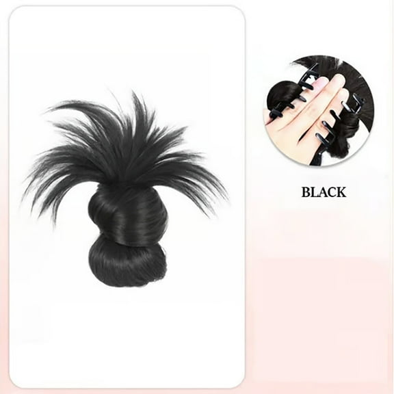 Economical! WEIWEIGG Natural Black Messy Bun Wig, Women's Short Clip In Chignon Hairpiece for Effortless Volume, Daily Styling, Ideal for Work & Special Events