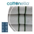 thumbnail image 4 of Toalla Cottonella de algodón blanca con cenefa verde, 4 of 5