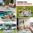 thumbnail image 3 of Teal Starfish Coastal Outdoor Rug 4x6 Ft, Non Slip Washable Area Rug, Summer Beach Coral Nautical Ocean Patio Rugs Carpet Runner, Large Floor Mat for Indoor/Outdoor Deck Porch Camping, 3 of 8