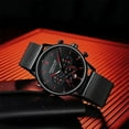 thumbnail image 5 of POEDAGAR New Mens Watches Top Brand Luminous Waterproof Timing Calendar Casual Fashion Stainless Steel Mesh Quartz Wristwath, 5 of 5