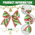 thumbnail image 2 of Dalrosia 12PCS Christmas Bows Decoration 6.3 Inch Large Christmas Wreath Bows Red Green Xmas Tree Bows Christmas Glitter Dot Bows Ribbons Ornaments for Garland Wedding Home Holiday Party, 2 of 5