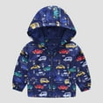 thumbnail image 4 of QUYUON Toddler Rain Jacket Sale Long Sleeve Puffer Jacket Toddler Kids Baby Boys Girls Cute Flowers Car Pattern Windproof Jacket Hooded Coat Yellow 2T-3T, 4 of 4