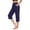 Navy, variant on Women's Casual Pants for Summer Everyday Wear with Side Slits and Comfortable Design Ideal for Warm Weather Activities
