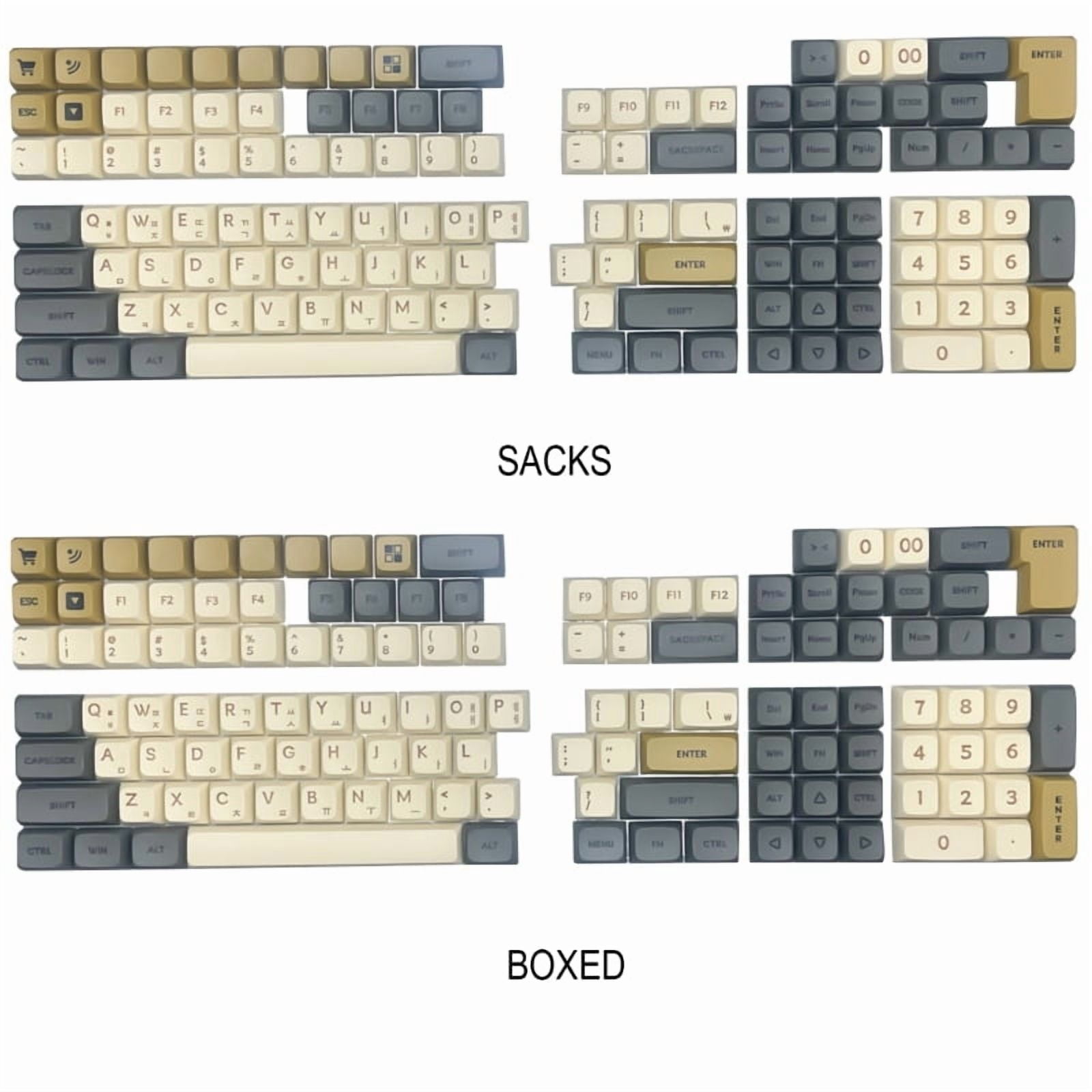 Korean Keycaps DA Profile PBT Keycaps Set for Cherry M Switches, 61/64/68/75/87/98/104/108 Mechanical Keyboards