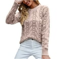 thumbnail image 1 of Birdeem Mode Chandail-Over à Manches Longues pour Femmes Automne Hiver Twists Tricoté, 1 of 1