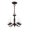 thumbnail image 7 of 5011-01 Livex Lighting Williamsburgh - 5 Light Convertible Mini Chandelier in Traditional Style - 13 Inches wide by 11 Inches high-Antique Brass, 7 of 7