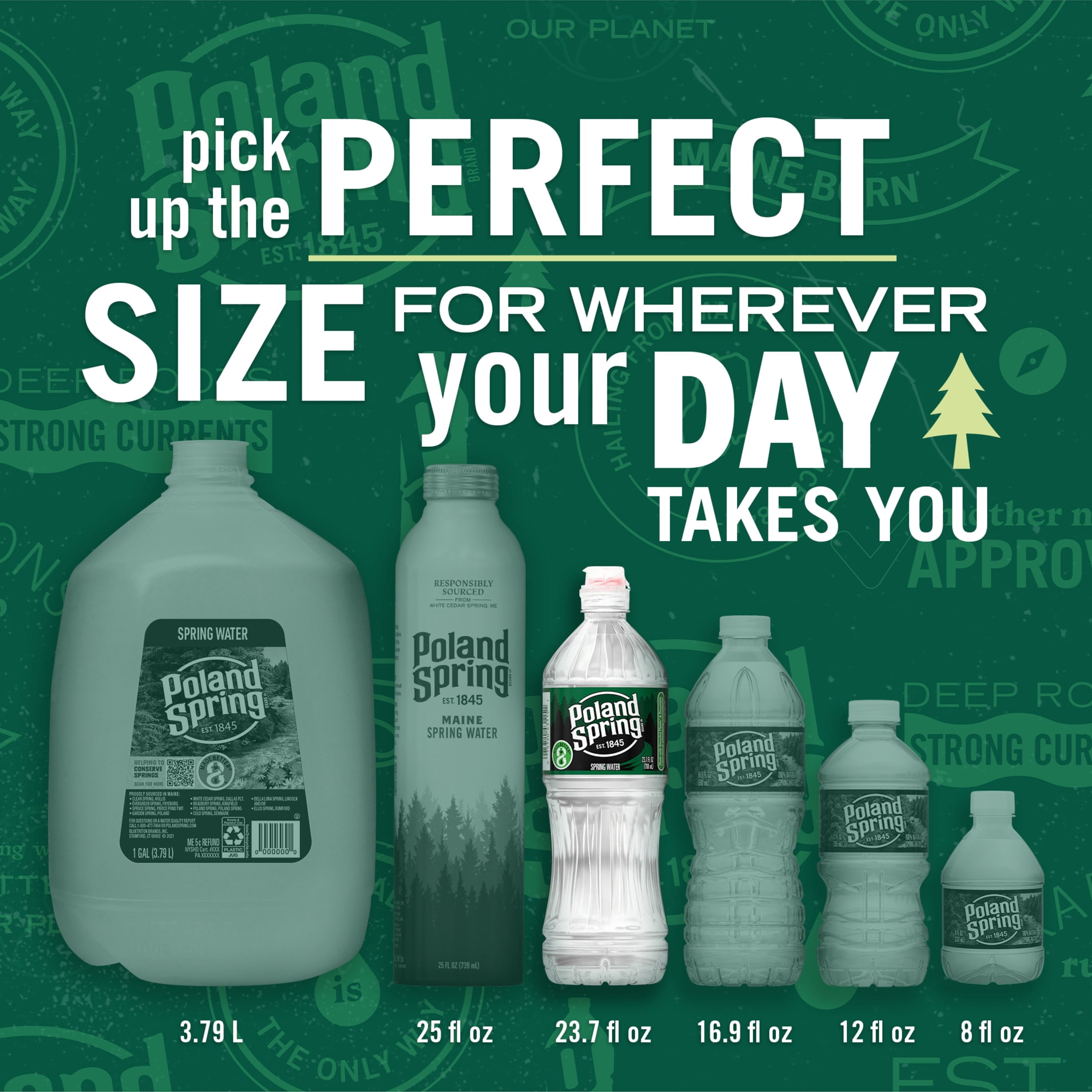 Poland Spring Maine Spring Water, Sport Cap, 23.7 Fl Oz, Single Plastic Bottle