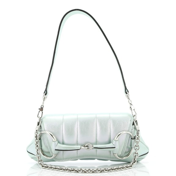 Pre-Owned Horsebit Chain Shoulder Bag Vertical Quilted Leather Small By Rebag