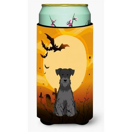 

Halloween Miniature Schanuzer Black Tall Boy Beverage Insulator Hugger
