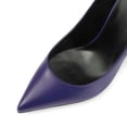 thumbnail image 6 of FSJ Women Classic Pointed Closed Toe Dressy Pumps Transparent Flared Sculpted High Heels Size 5.5 Purple, 6 of 6