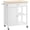 White 52, variant on Mobile Rolling Kitchen Island Trolley Serving Cart with Underneath Drawer & Slide-Out Wire Storage Basket, Grey, MDF, 14.5x14.5x32.25 inches
