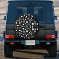 thumbnail image 5 of Leaves Daisy Flower Tire Cover Trailer Floral Spare Wheel Protector for 14" 15" 16" 17"h, 5 of 5