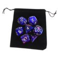 thumbnail image 2 of Dados de juego de mesa Acrílicos D10 D4 D12 Con Bolsa de Almacenamiento Sunnimix Azul, 2 of 8