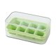 thumbnail image 2 of Caja para hacer hielo con bandeja de hielo cubierta de silicona - Caja casera para hacer cubitos de hielo, 8 compartimentos de liberación fácil, tapa sellada, multiusos para congelar, 2 of 6