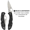 thumbnail image 2 of Spyderco Delica Lightweight Thin Blue Line Folding Knife, 2.9 in, VG-10, Leaf, B, 2 of 5