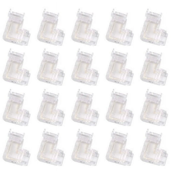 LED Light Strip Connector Right Angle Connector Cob RGB Light Strip 90 Degree L Shape 8mm