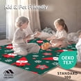 thumbnail image 4 of ODIKA 4'x6' Machine Washable Non-Slip Area Rug, Festive Gnome Holiday Entrance With Jolly Elves High Traffic Rug, Green, 628084, 4 of 5