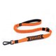 thumbnail image 1 of Correa fuerte para perros con asa acolchada, cuerda antitirones, correa de entrenamiento elástica para perros medianos y grandes con tracción intensa (110 CM-150 CM, naranja), 1 of 4