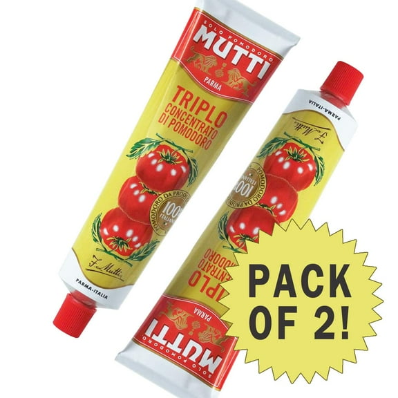 Mutti Triple Concentrated Italian Tomato Paste Tube 6.53 Ounce | Pack of 2