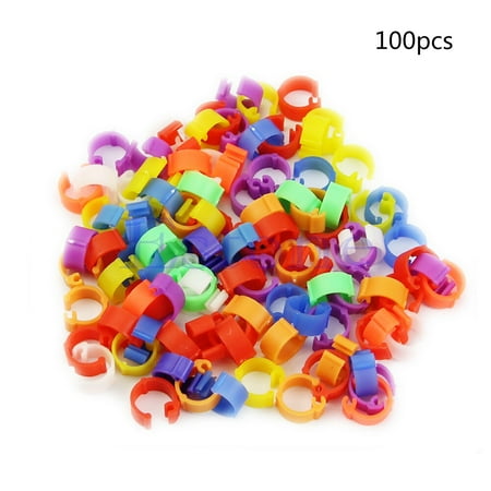 

JUNTEX Pigeon Leg Rings 100Pcs Quail Chicken Goose Turkey Running Fly Foot Ring