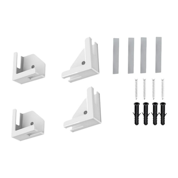 Soporte de pared para tableta, resistente al desgaste, estable, eficiente, organización, versátil, 4 unidades Blanco