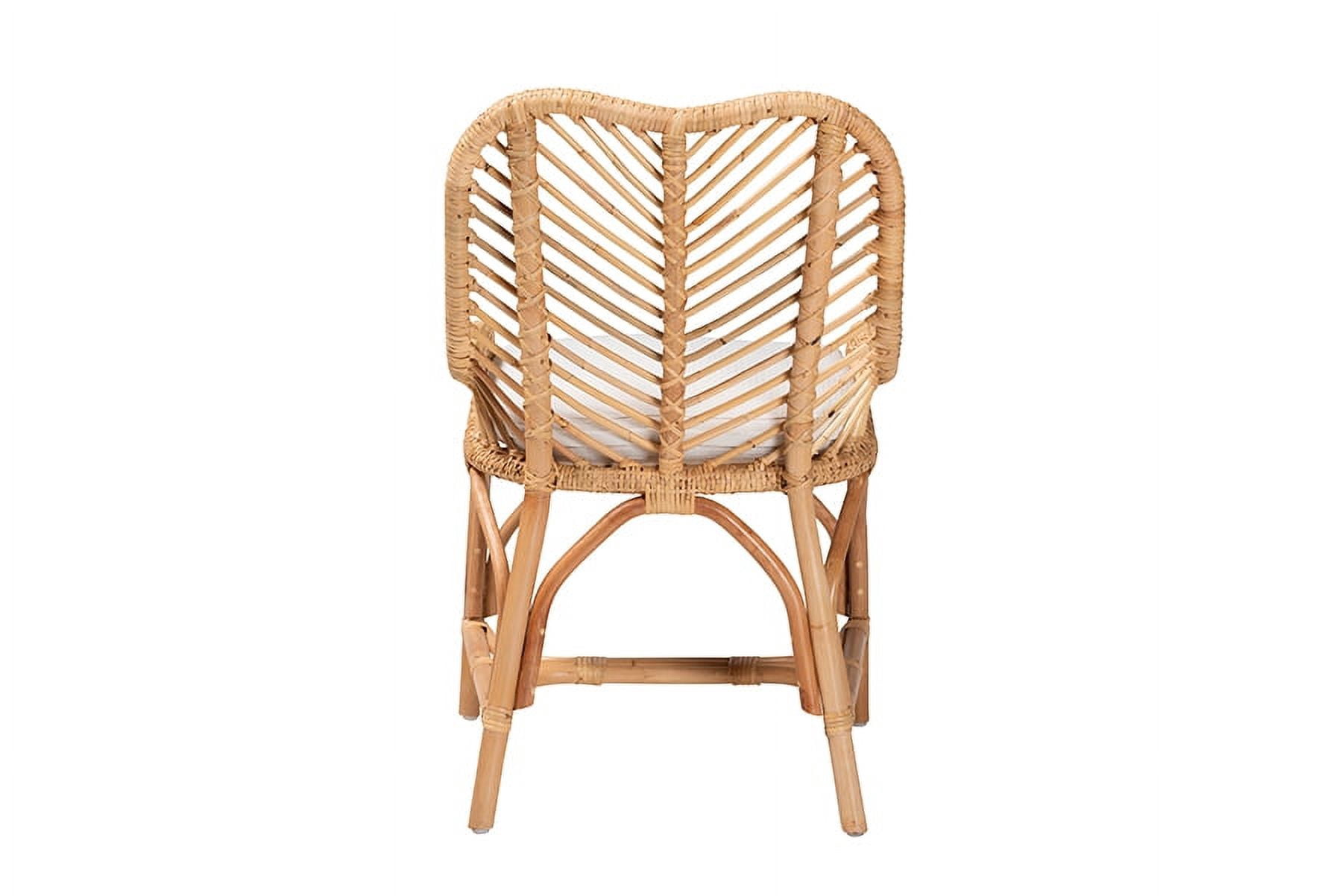 Baxton Studio Arween Modern Bohemian Natural Brown Rattan Dining Chair